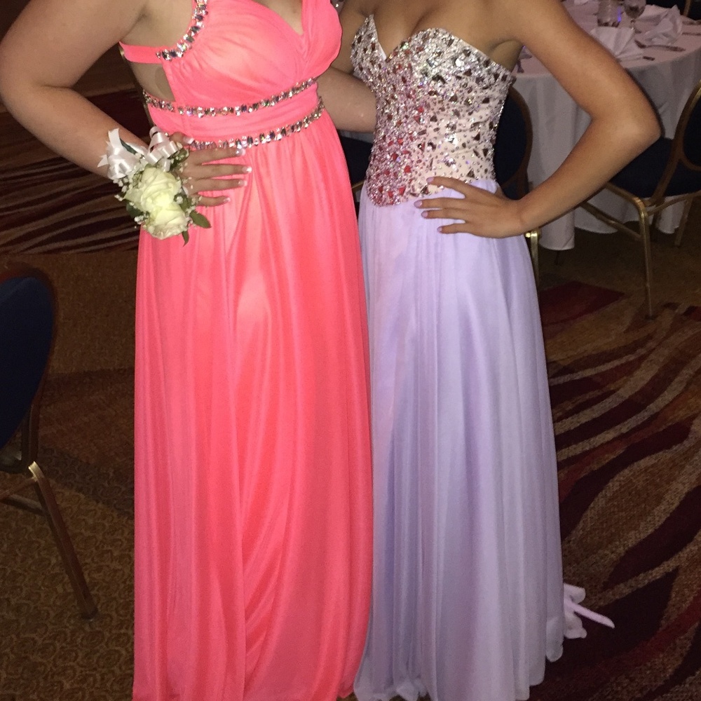 Terani Couture Corset Style Lace Up Lavender Prom Dress (Size 0)